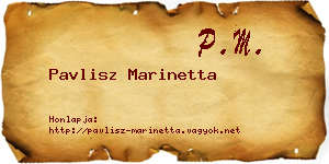 Pavlisz Marinetta névjegykártya